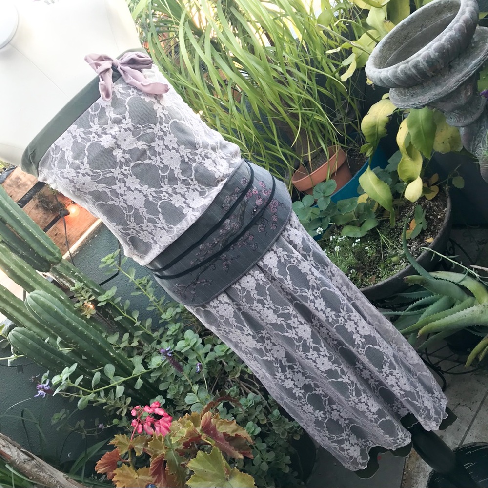 Hand made stretch lace dress